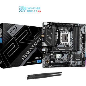 ASRock B660M Pro RS/AX (Intel B660, DDR4)