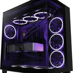NZXT H9 Flow RGB Black – Large Dual-Chamber Mid-Tower ATX Airflow Case with RGB